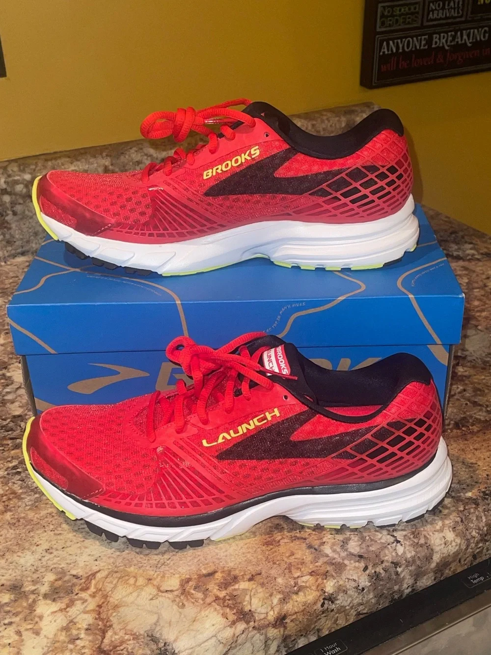 Brooks Launch 3 Running Shoes - Bright Red with Black Trim